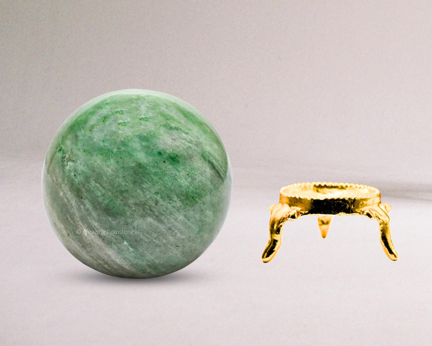 Amazing Gemstone Green Aventurine Crystal Ball with Stand - 2.5 Inches Large Crystal Sphere Meditation Balls for Witchcraft and Decorative Balls