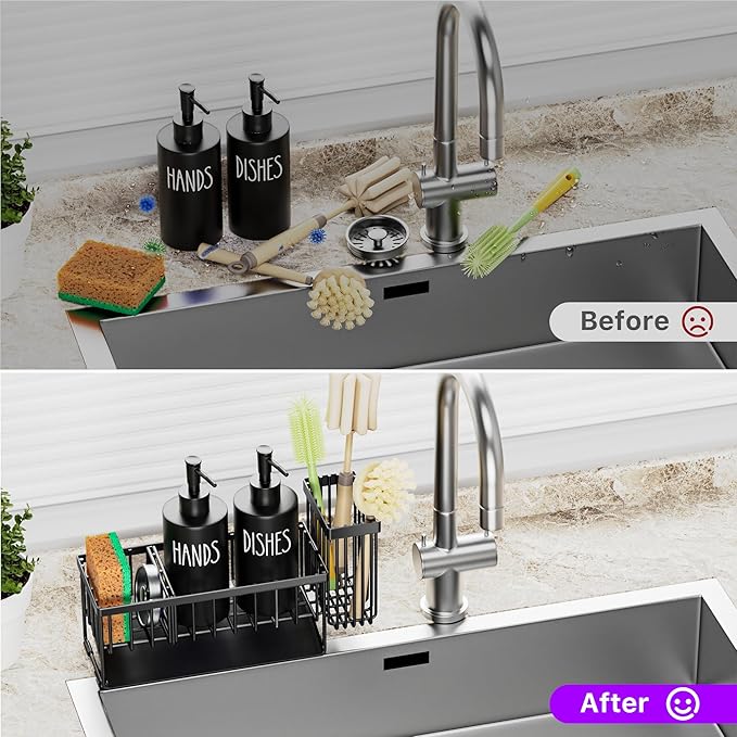 MASADI Kitchen Dish Soap Dispenser Set