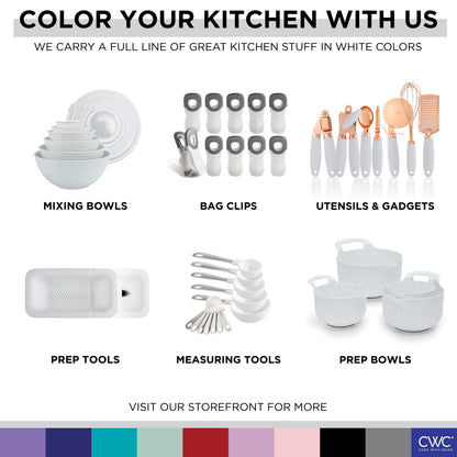 COOK WITH COLOR Collapsible Batter Bowl - Mess Free Breading Shaker Container - Great for Fried Fish, Fried Chicken, Onion Rings, Wings & More, Cream