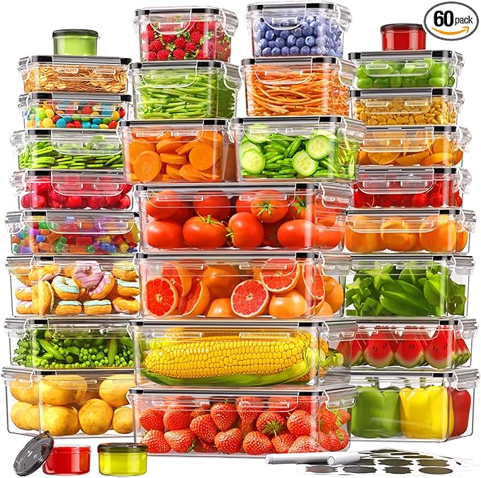 60 PCS Food Storage Containers