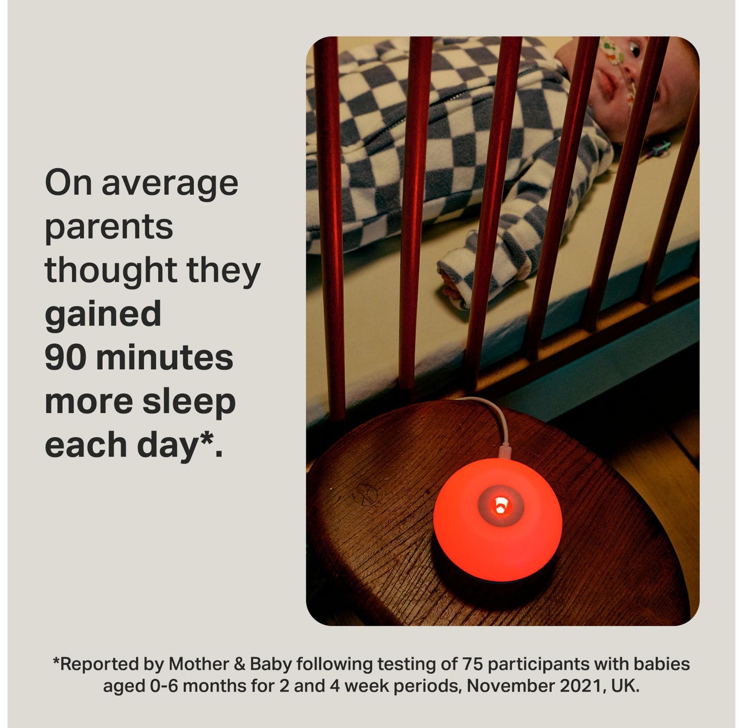 Tommee Tippee Dreammaker Baby Sleep Aid, Developed with Scientists, LED Red Nightlight, Adjustable Brightness and Pulsing Glow, Automatic CrySensor Soothes with Pink Noise