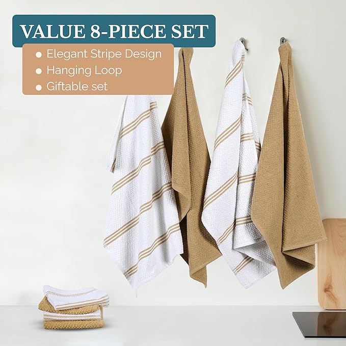 Casa Platino Kitchen Dish Cloths and Dish Towels, Soft and Stylish Helpers