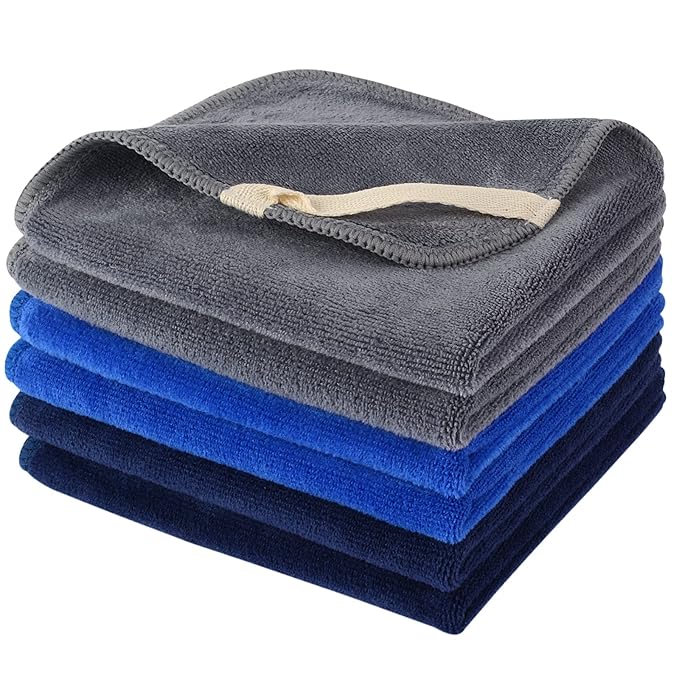 SINLAND Microfiber Facial Cloths Fast Drying Washcloth 12inch x 12inch