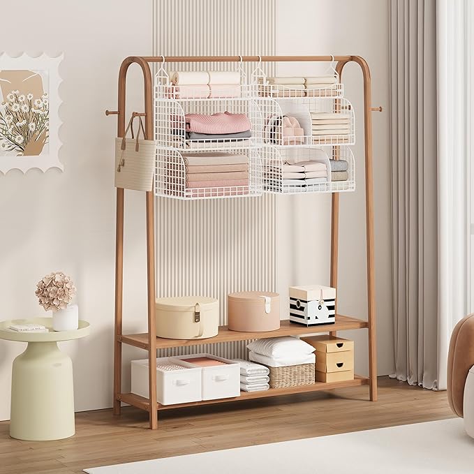 SWTYMIKI Hanging Closet Organizer Storage