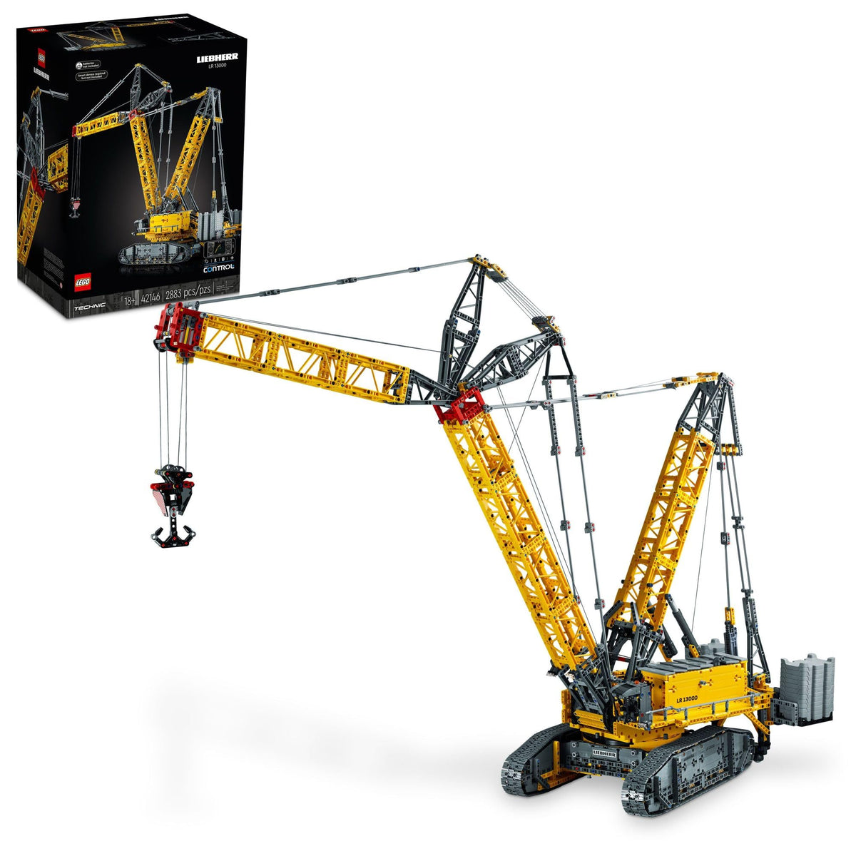 LEGO Technic Liebherr Crawler Crane LR 13000 Model Kit - Bedroom or Office Decor for Adults, Ages 18+ - Building Blocks for Adults to Display - Gift Ideas - 42146
