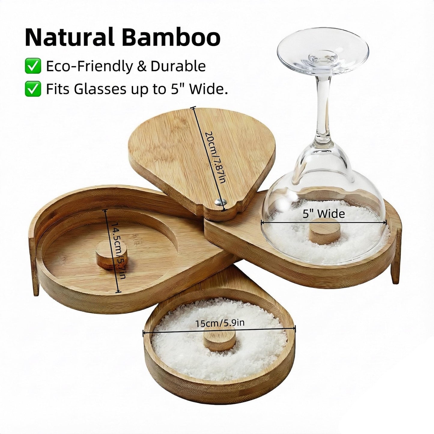 XJlSGXUSG Margarita Salt Rimmer Set, Bamboo Bar Tool Kit