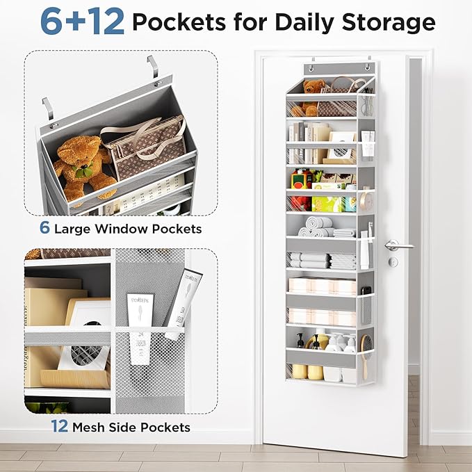 Over The Door Organizer, 6 Shelf Door Hanging Organizers
