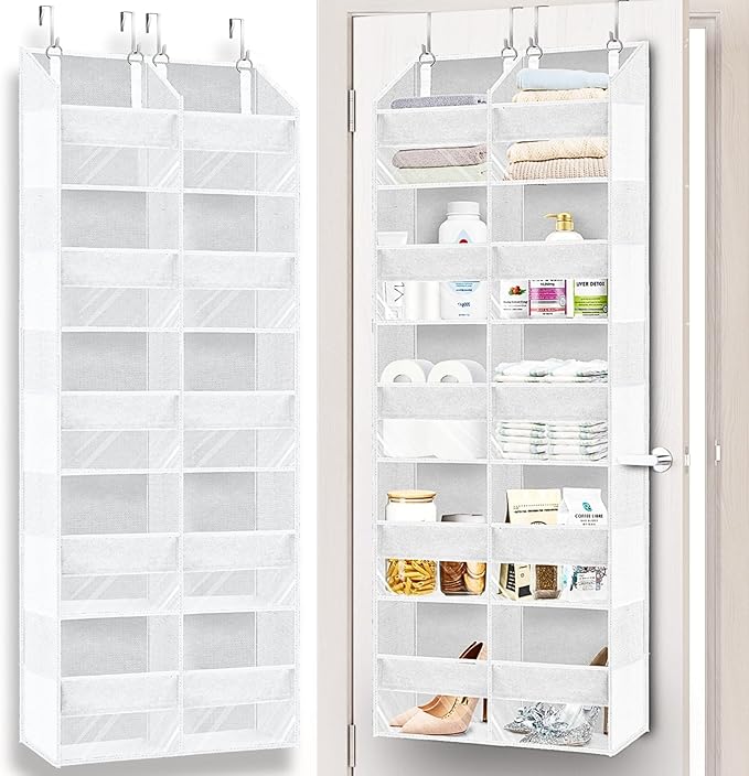 Over The Door Organizer 5 Tiers, Extra Large Behind Door Storage of 10