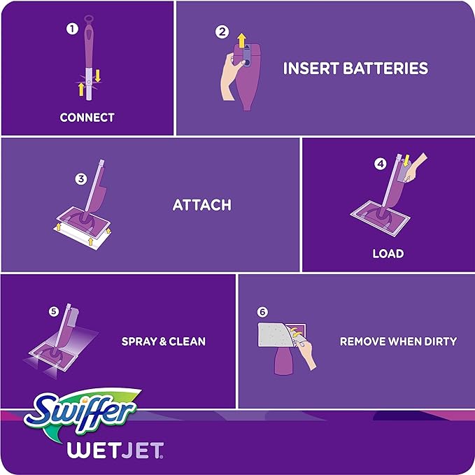 Swiffer WetJet Hardwood Floor Cleaner, Spray Mop Pad Refill