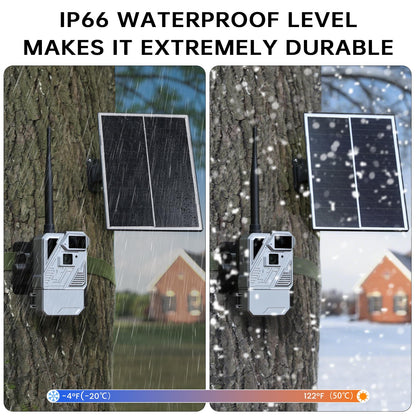 Zleo Lifetime Data-Free Cellular Hunting Trail Camera - Wildlife Game Cam Without Subscription - Remote Live Feed - Motion Activated - Low Glow IR - Solar Power - IP66 Waterproof - No Monthly Fee