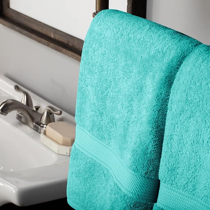 SUPERIOR Egyptian Cotton Pile 10 Piece Towel Set, Includes 2 Bath, 4 Hand