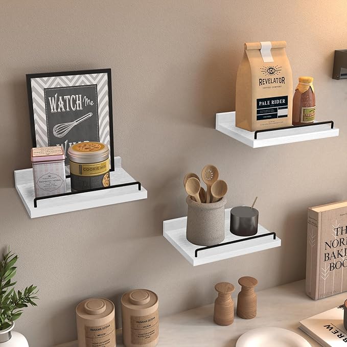 RYOFOBETTO Small Floating Shelf, 6X9 Inches Farmhouse Wall Shelves