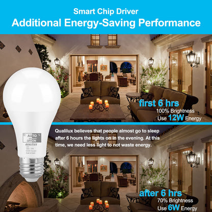 Dusk to Dawn Light Bulbs, Auto On/Off Light Sensing LED Bulbs Outdoor, Vintage Amber, Edison ST19 2-Pack, 6.5W 700LM 60W Equivalent, HQ-H027