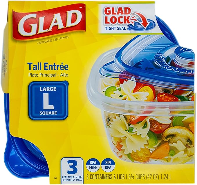 Glad GladWare Tall Entree Food Storage Containers