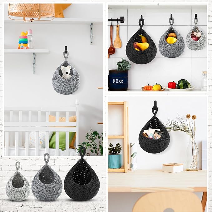 Honeydak Boho Decor Hanging Wall Baskets