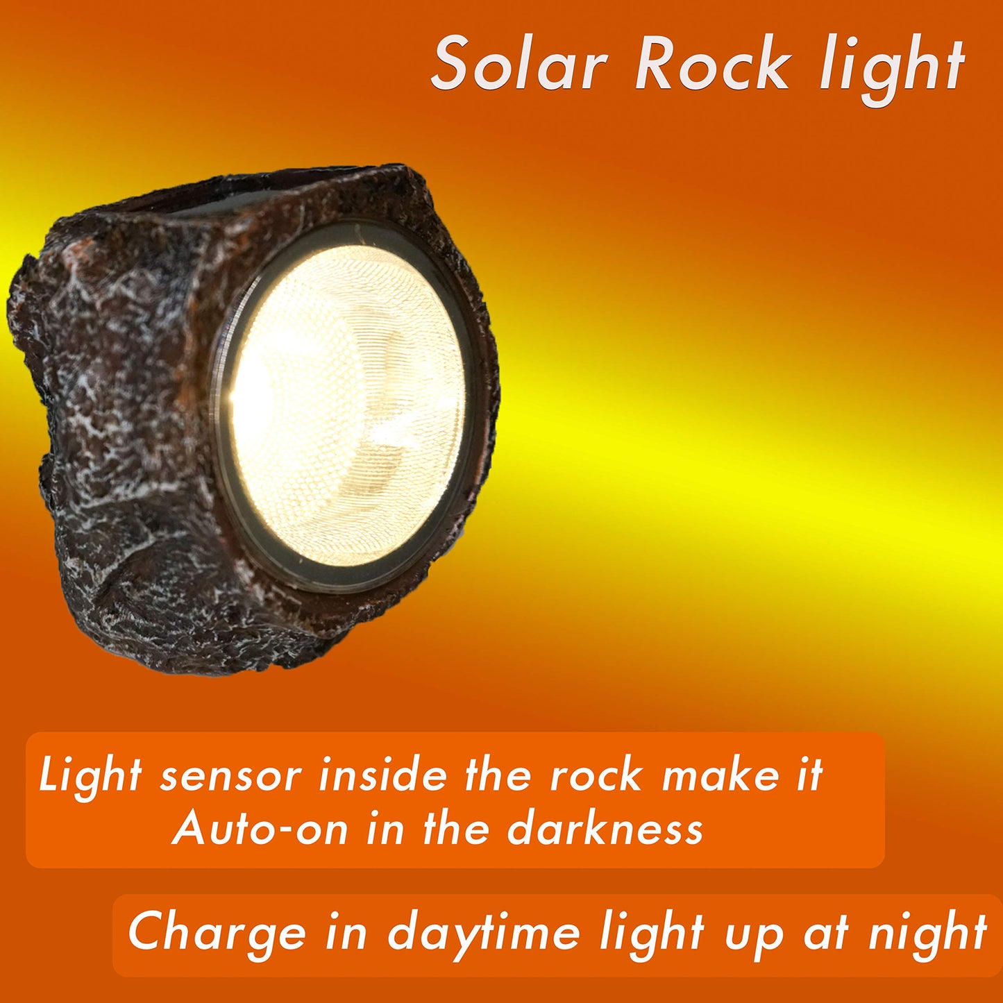 StarryMine Solar Rock Light Led 4 Pack Waterproof Garden Stone Lights Outdoor Landscaping Spotlights, Yard Patio Pathway Driveway …