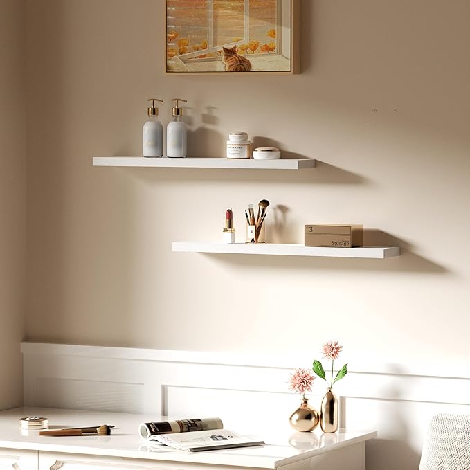 Floating Shelves for Wall, Bathroom Shelves Over Toilet, Wall Shelves & Book