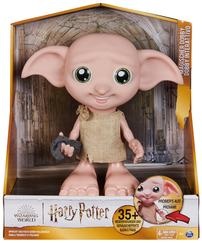 Wizarding World Harry Potter, Interactive Magical Dobby Elf Doll with Sock, over 30 Sounds and Phrases, 21.6cm, Kids’ Toys for Ages 6 and up