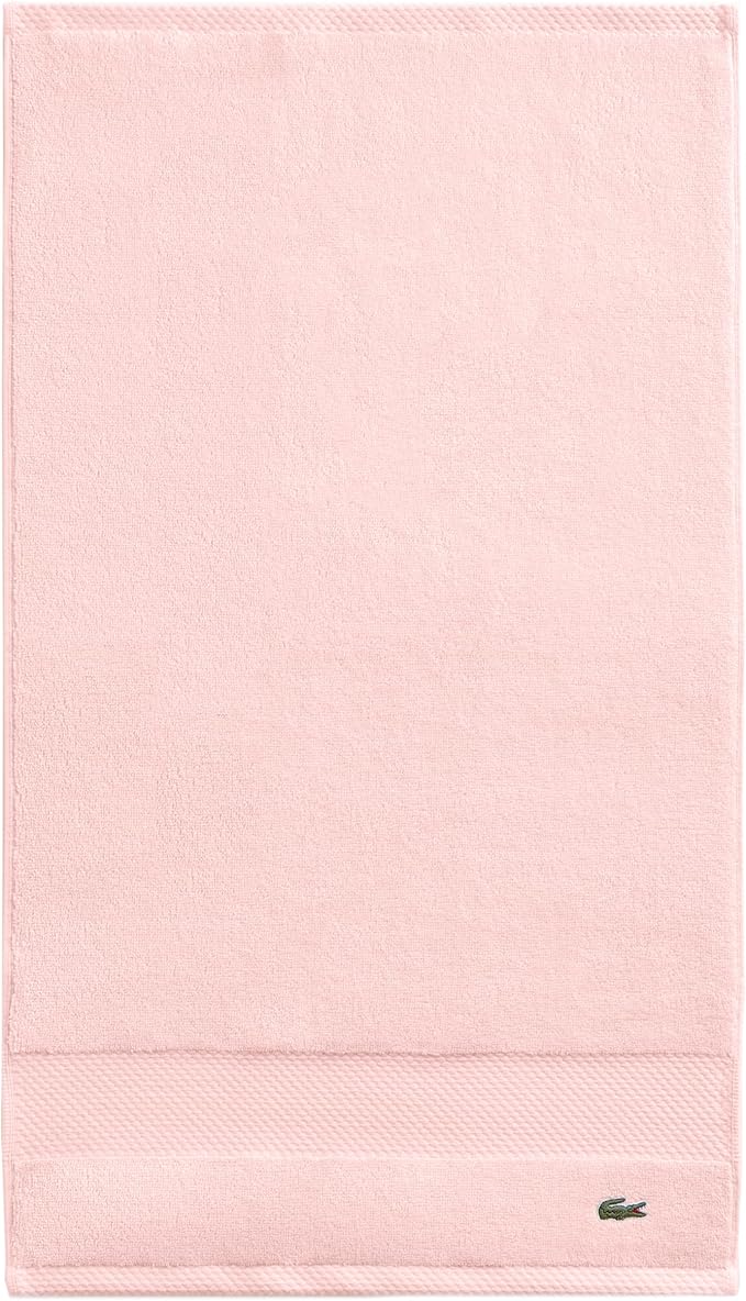 Lacoste Heritage 100% Supima Cotton Hand Towel, Light Pink, Premium Super Soft