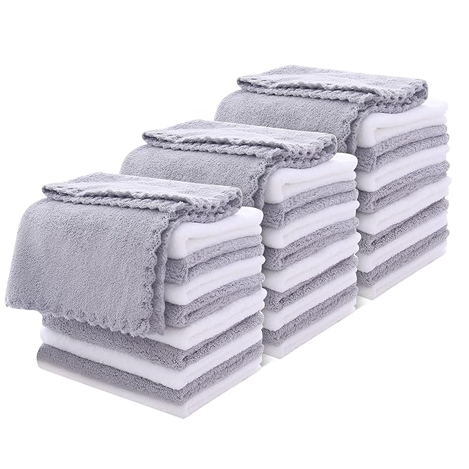 MOONQUEEN 30 Pack Microfiber Face Towel