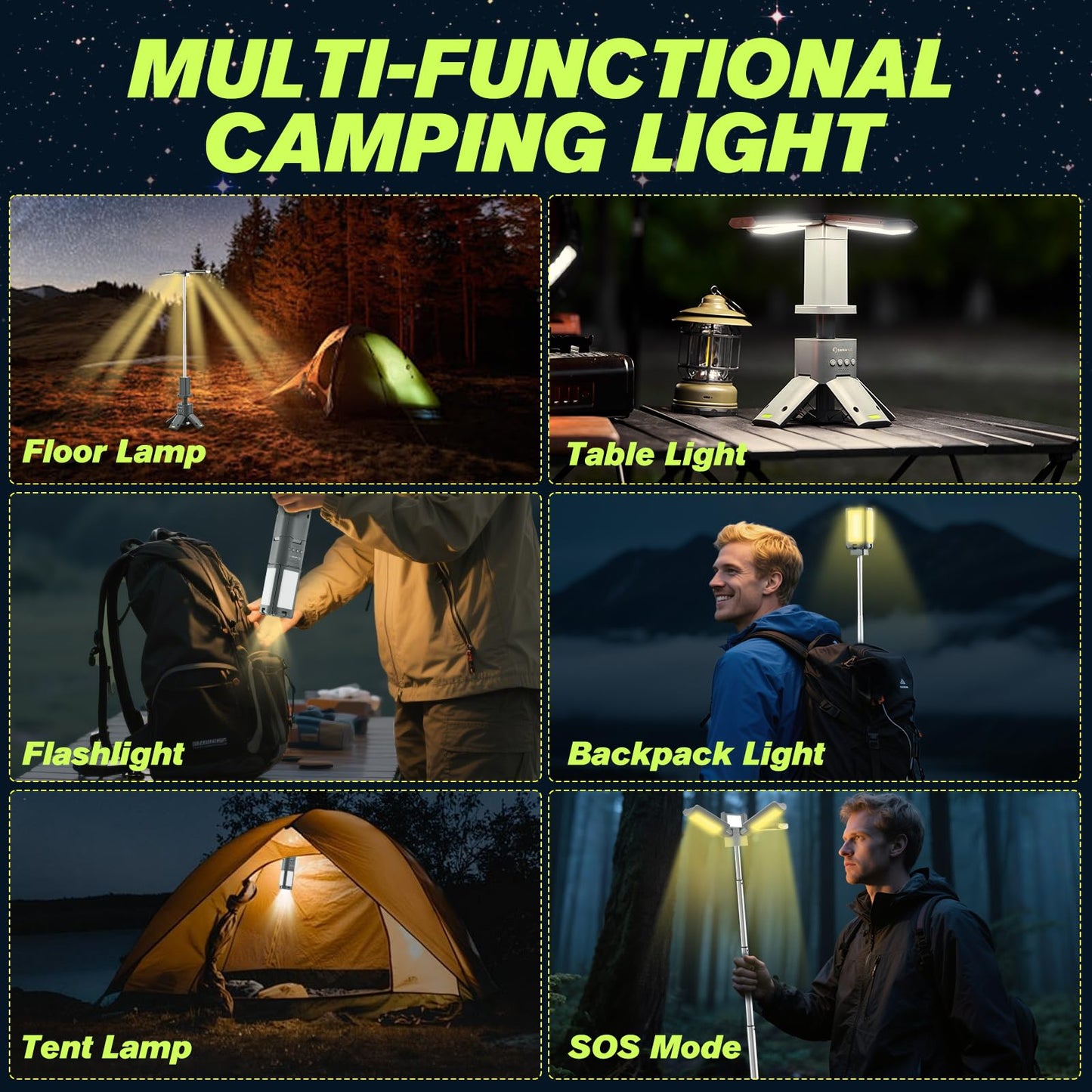 SakerPlus Telescopic Camping Lantern & SW107 Car Vacuum Portable