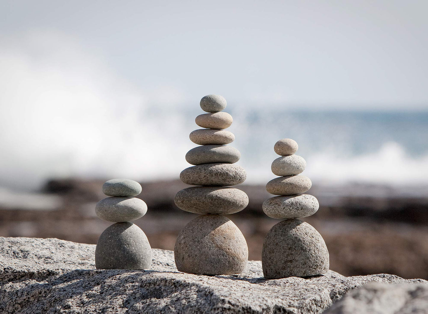 Garden Age Supply Natural River Rocks Stacked Stone Balanced Rock Cairn Sculpture - Zen Stones Meditation Cairn (Septuple)