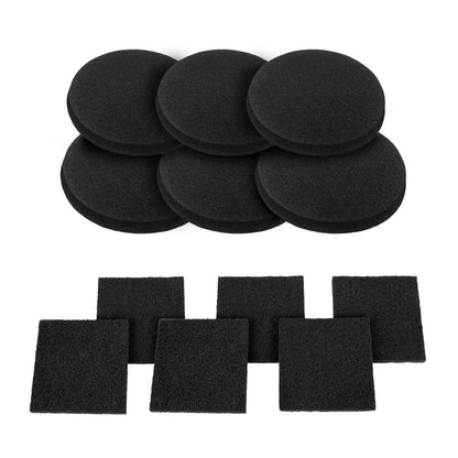 12 Pieces Counter Top Activated Carbon Compost Bin Filters - Extra Thick Indoor Pail Replacement Charcoal Caddy Filters Refill, 0.4" Thickness