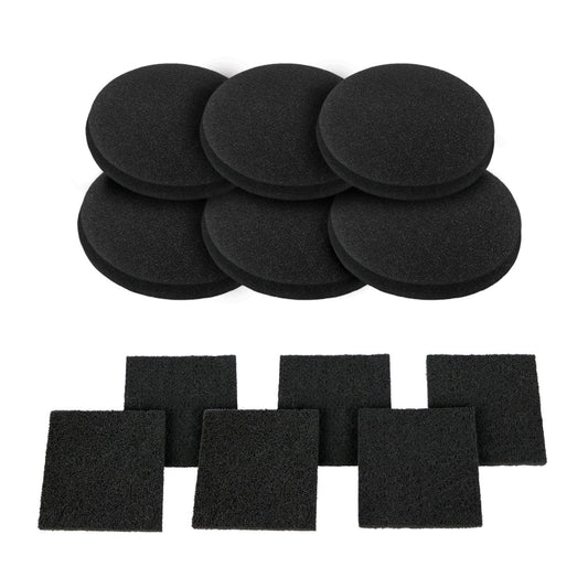 12 Pieces Counter Top Activated Carbon Compost Bin Filters - Extra Thick Indoor Pail Replacement Charcoal Caddy Filters Refill, 0.4" Thickness