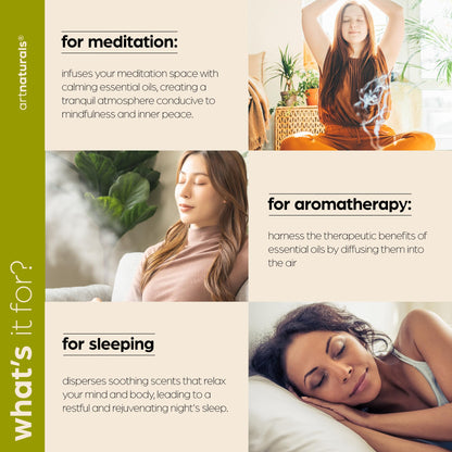 ArtNaturals Aromatherapy Essential Oil Diffuser –(5.0 Fl Oz / 150ml Tank) / Ultrasonic Cool Mist Aroma Humidifier - Adjustable Mist Mode, Auto Shut-Off Whisper Quiet and 7 Color LED Lights