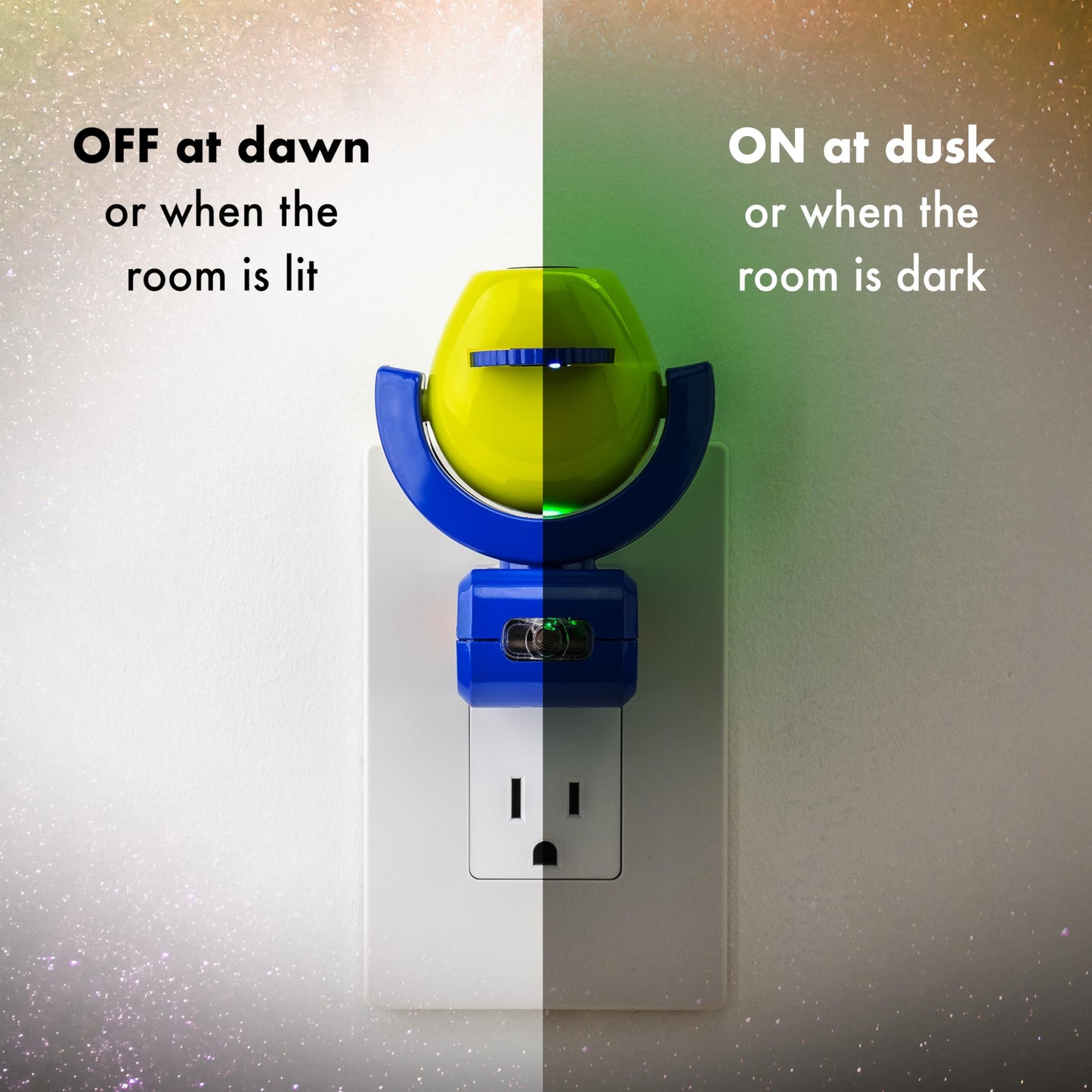 Projectables Six Image LED Plug-In Night Light, Light Sensing, Auto On/Off, Projects Solar System, Earth, Moon, Safari, Aquarium, and Coral Reef on Ceiling, Wall, or Floor 13347