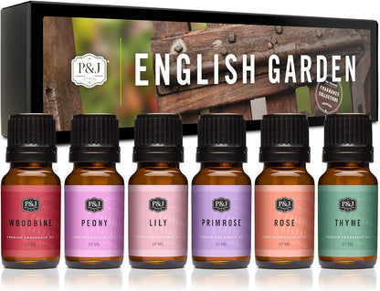 P&J Fragrance Oil Autumn Set | Brown Sugar, Apple, Harvest Spice, Vanilla, Forest Pine, and Snickerdoodle Candle Scents for Candle Making, Freshie, Soap Making Supplies, Diffuser Oil Scents