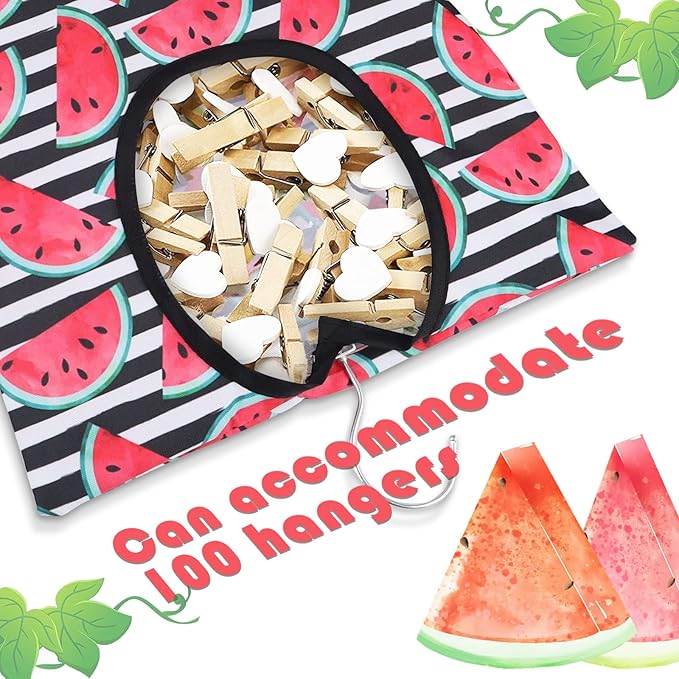 2 Pcs Watermelon Clothespin Bag