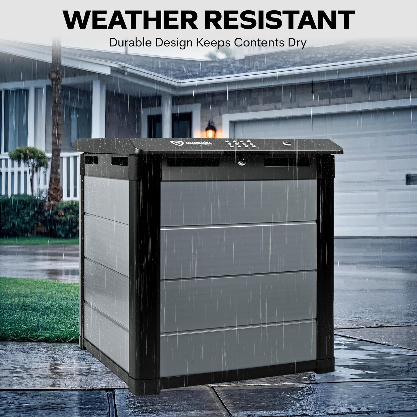 Package Vault- Robust Large Smart Delivery Lock Box "Package Theft Prevention" with a Smart Bluetooth Lock, Great for Outdoor Patios and Porches to Keep Your Packages and Deliveries Safe