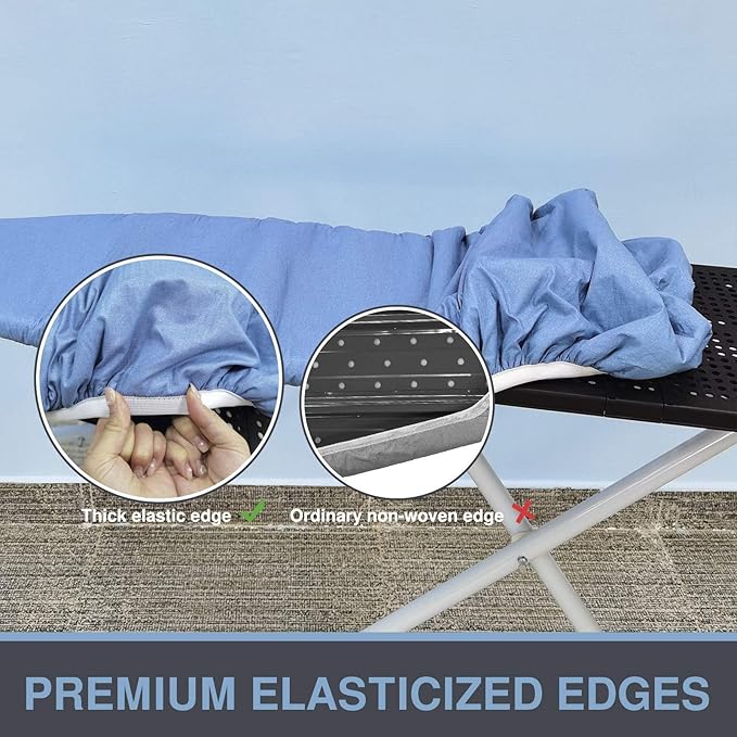Ironing Board Cover and Pad, Standard Size 15x54, Thick Padding, Elastic Edge