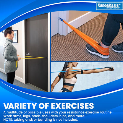 RangeMaster TheraLoop Door Anchors │ Non-Slip │ Complements Exercise Bands or Tubes │ Great for Exercising or Strengthening Activities│2 Pack, Blue