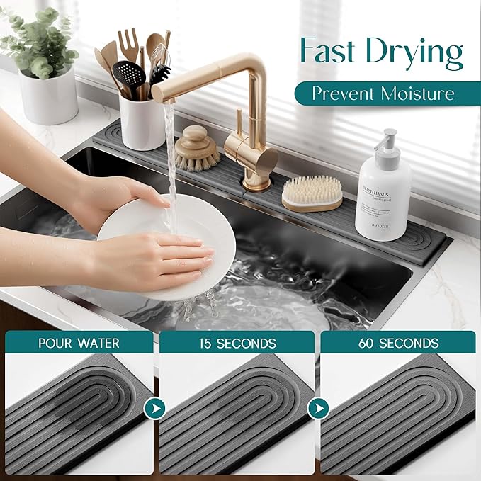 30 inch Kitchen Faucet Absorbent Mat