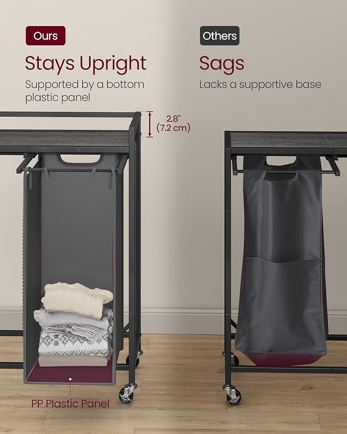 VASAGLE Laundry Sorter, 29 Gal. Laundry Hamper Basket