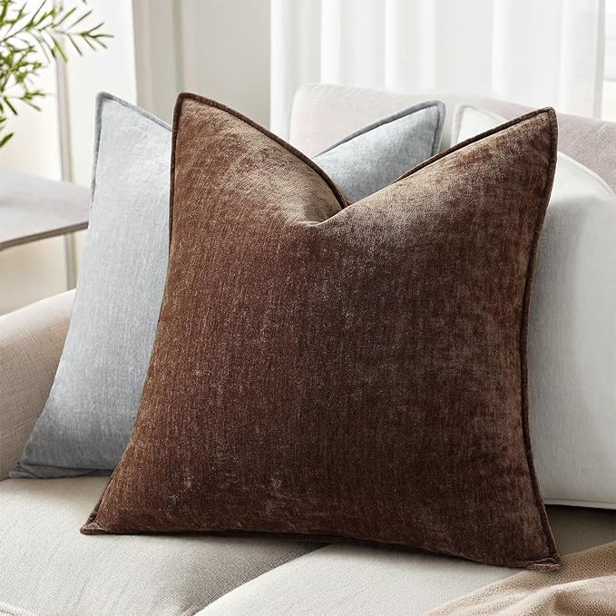 decorUhome Summer Couch Euro Sham Throw Pillow Covers 24x24 Set of 2,