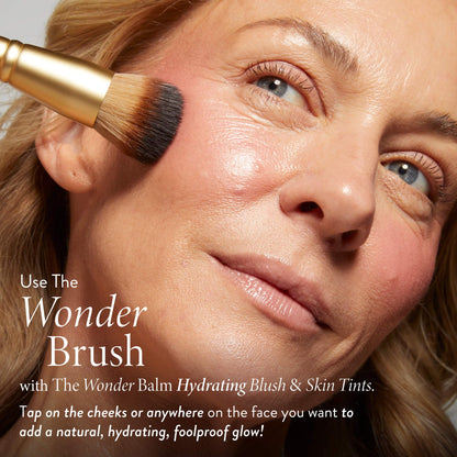 LAURA GELLER NEW YORK Retractable Black Kabuki Brush for Liquid, Cream and Powder Face Makeup With Aluminum Handle