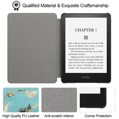 WALNEW Case for 6.8” Kindle Paperwhite 11th Generation (Model No. M2L3EK & M2L4EK), Premium Lightweight PU Leather Cover Protective Case with Auto Sleep/Wake