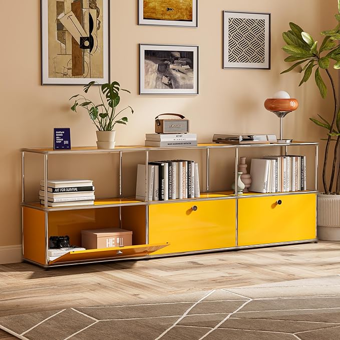Modern Storage Cabinet Sideboard Versatile Free-Standing Organizer Cabinets