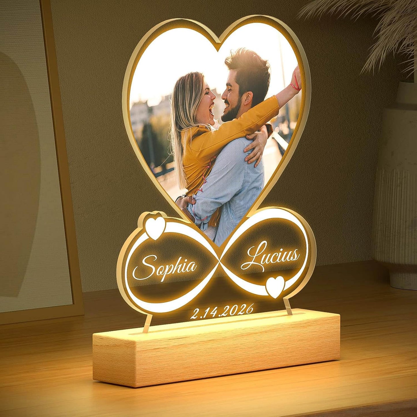 KoxSmar Custom Picture Frames, Personalized Photo Frame, Customized Picture Frames, Personalized Anniversary Photo Gifts for Women Men Her Him, Mothers Day Gifts for Mom Dad Baby Kid Family Pet