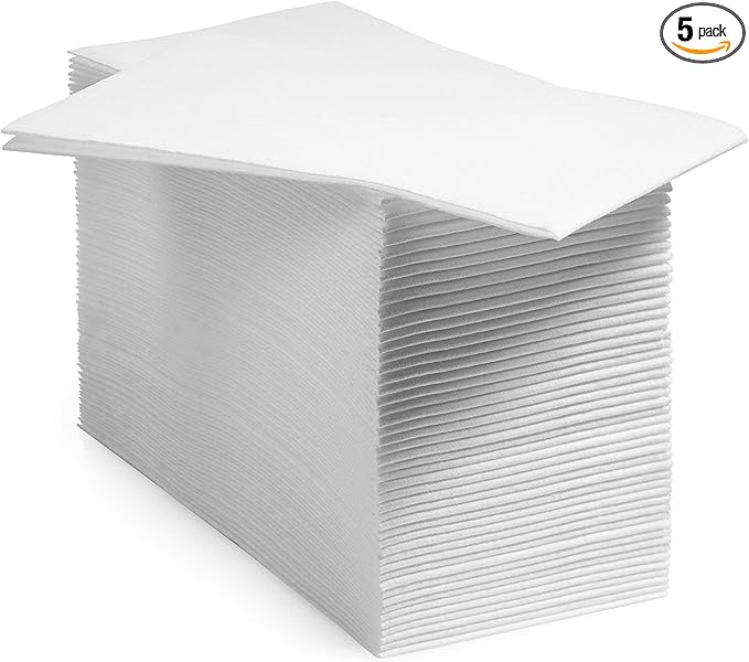 5000-Pack BloominGoods Disposable Bathroom Napkins | Linen-Feel Guest Towels |