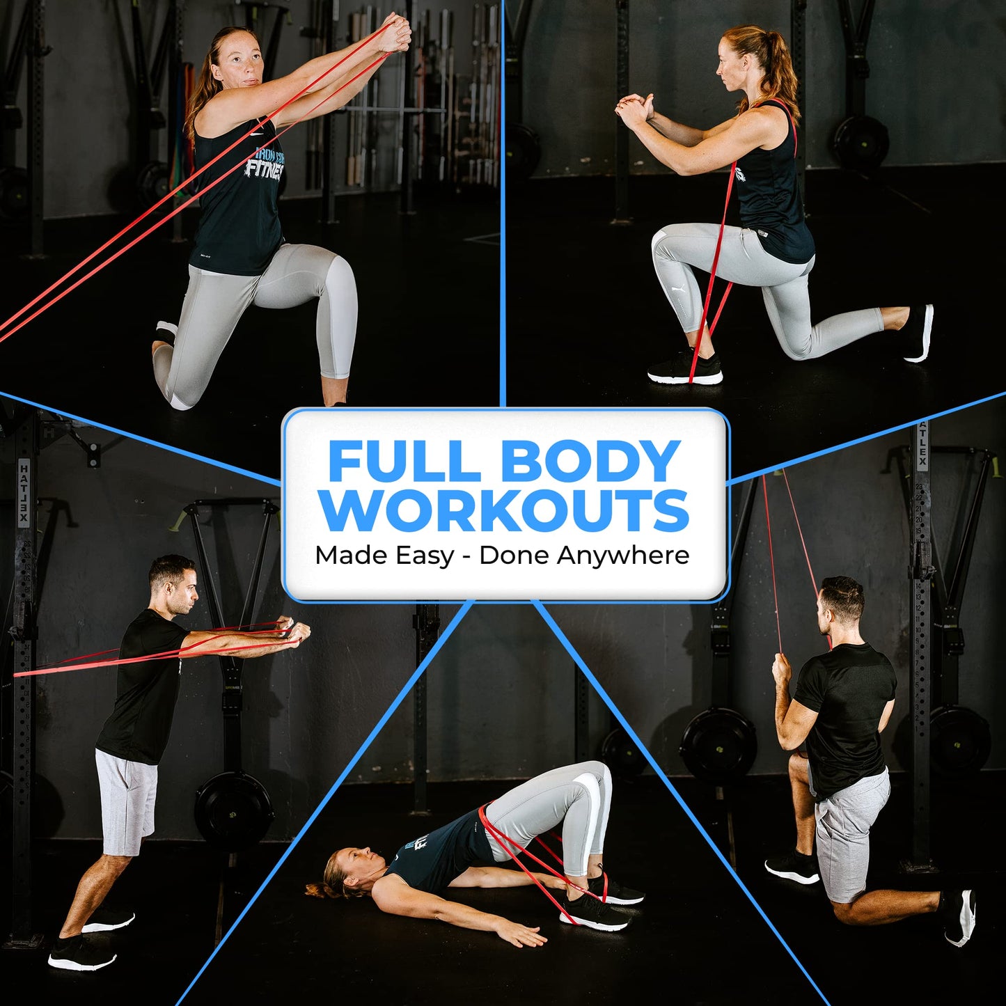 Pull Up Assistance Resistance Bands - Long Loop Power Bands for Men and Women - Strength Power Flexibility Training at Home & Gym - Ebooks & Workout Chart Included by Iron Core Fitness