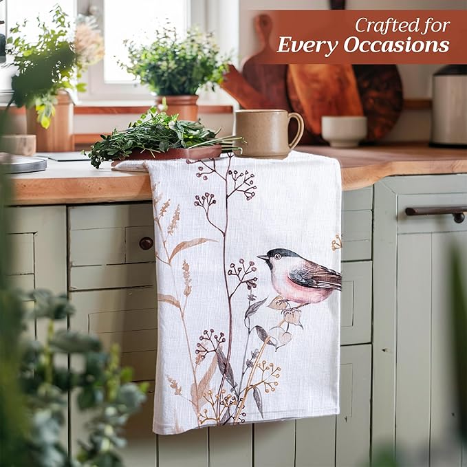 Maison d' Hermine Kitchen Towels Set of 3 100% Cotton 27.50" x 20" Reusable