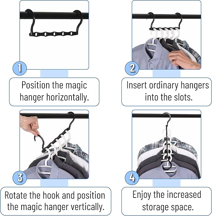 Mr. Pen- Space Saving Hangers for Clothes, Plastic Multi Clothes Hangers Space