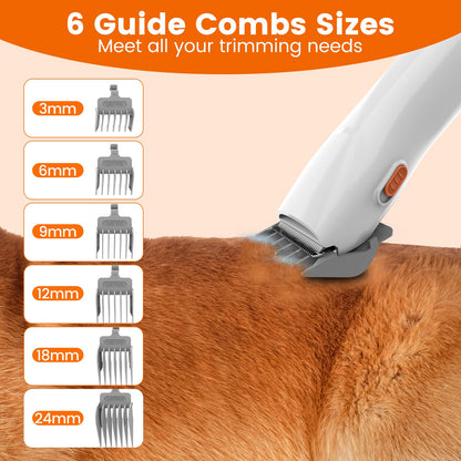 ubrobo Dog Grooming Vacuum, Dog Grooming Kit with Pet Clippers, 12,000Pa Pet Hair Grooming Vacuum for Dogs, Vacuum Brush for Shedding Grooming, Low Noise Home Cleaning Tool in 1, PG10