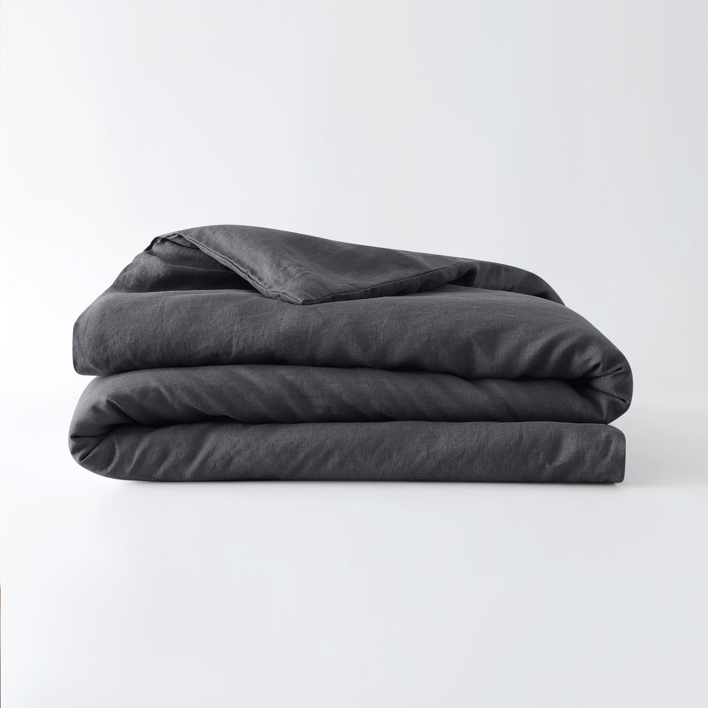 Baloo 100% French Linen Duvet Cover for Weighted Blanket (Charcoal - 42"x72" - Throw Size) | Cooling, Soft & Durable | Certified European Flax®