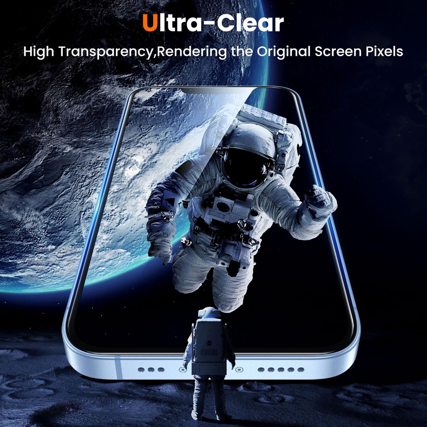 UniqueMe for iPhone 16 Pro Screen Protector - [Military Grade Shatterproof & 9H+ Hardness] Screen Protector 16 Pro Tempered Glass Full Coverage Protection, Easy Installation, 2 Packs