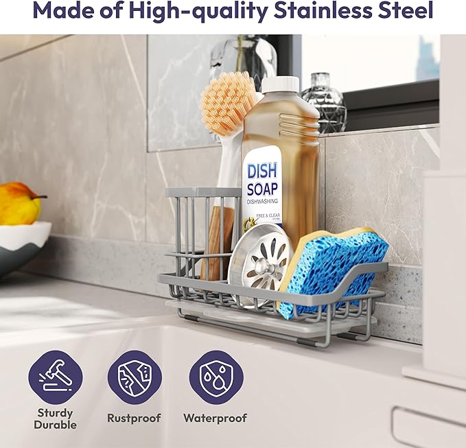 SWTYMIKI Sink Caddy Sponge Holder